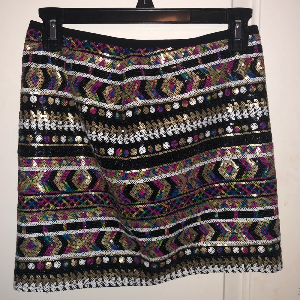 Sequin Colorful Mini Skirt